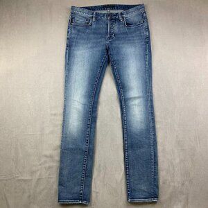 John Varvatos USA Mens Pants 30 Blue Jeans Wight Skinny Cotton Stretch 30x32